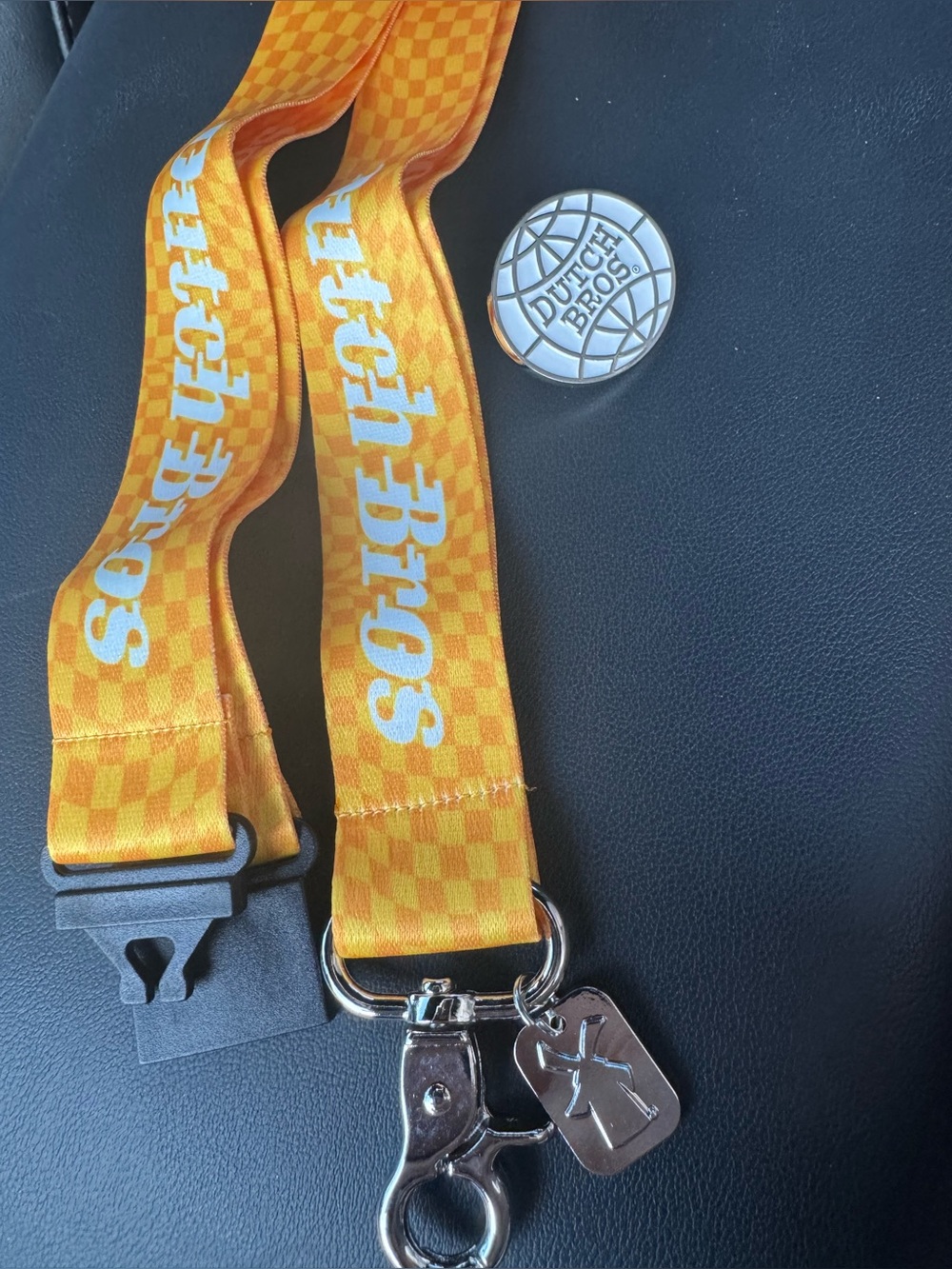 Dutch Bros Yellow Lightning Bolt Rebel Pin and Yellow Lanyard JUNE 25 2026
